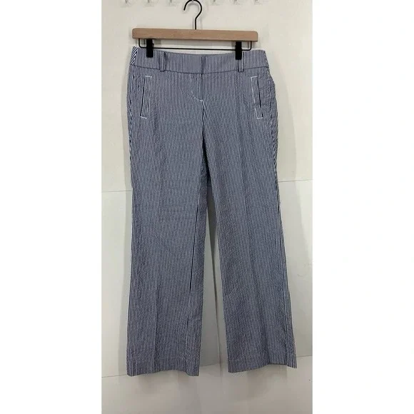 Loft Marissa Seer Sucker Pinstripe pants (size 0) - Picture 2 of 10